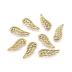 Античное Золото Сплавочные подвески тибетского стиля, крыло, без кадмия и без свинца, античное золото , 24x9.5x1.5 мм, отверстие : 1.5 мм