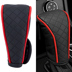 Красный 1 Чехол на рычаг переключения передач автомобиля из искусственной кожи, красные, 120x55x71 мм