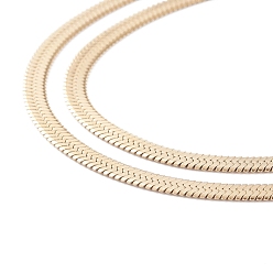 Golden Vacuum Plating 304 Stainless Steel Snake Chains Necklaces, with Lobster Clasps, Golden, 17.7 inch(45cm), 4mm