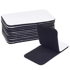 Черный 20 шт. самоклеящийся нейлон с полиэстеровыми лентами-липучками, чёрные, 100x50x3.5 мм, 20 шт / комплект