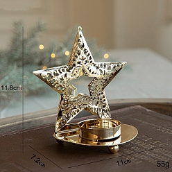 Star Iron Candle Holder, Star, 11x7.2x11.8cm