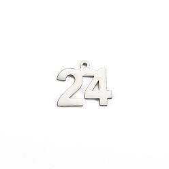 Нержавеющая Сталь Цвет Подвески из нержавеющей стали, не тускнеющие, число 24, цвет нержавеющей стали, 16x10 мм