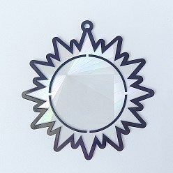 Sun Acrylic Big Pendant, Black, Sun, 127mm