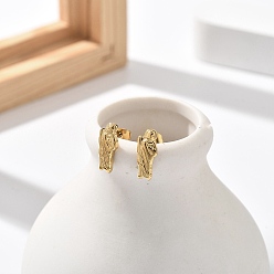 Human 304 серьги-гвоздики из нержавеющей стали для женщин, реальный 18 k позолоченный, человек, 13x5.5 мм