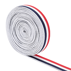 Colorful Flat Elastic Band, Webbing Garment Sewing Accessories, Red & White & MarineBlue, 26mm