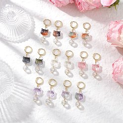 Золотой 7 пары сережек-колец в стиле лэмпворк, форма кошки, золотые, 49x14 мм