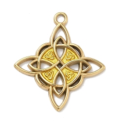 Золотистый 304 нержавеющей стальной эмали подвески, чары ведьминого узла, вакуумное покрытие pvd, реальный 18 k позолоченный, золотые, 28.5x25.5x2.5 мм, отверстие : 2 мм