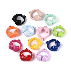 (52) Непрозрачная лаванда Непрозрачные акриловые подвески, подвески для наушников, разноцветные, 37x32.5x17 мм, отверстие : 3 мм