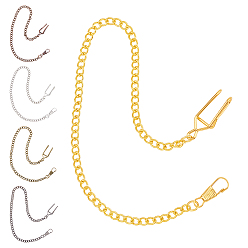 (52) Непрозрачная лаванда 5шт 5 цвета сплав клип карманные часы цепочка, украшение часов, разноцветные, 373 мм, 1 шт / цвет