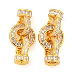 Настоящее золото 18K 925 Складчатые застежки из стерлингового серебра с микропаве из прозрачного кубического циркония, кольцо, реальный 18 k позолоченный, 27 мм