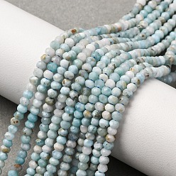 Ларимар Природные ларимар бисер нитей, граненые, рондель, 3x2~2.5 мм, отверстие : 0.6 мм, около 174 шт / нитка, 15.43'' (39.2 см)