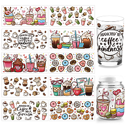 Food Бумага для переноса тепла из ПВХ своими руками, для чашки УФ-сублимации, питание, 110x240 мм, 10 стиль, 1 шт / стиль, 10 шт / комплект