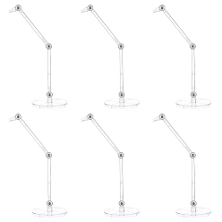 Прозрачный Держатели для пластиковых моделей в собранном виде, подставки для кукольных моделей, с железной фурнитурой и круглым основанием, прозрачные, 0.5~8.5x0.4~0.8x0.2~0.8 см