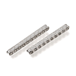 Platine Laiton barres d'écartement, rectangle, platine, 32x3x3mm, Trou: 1.5mm