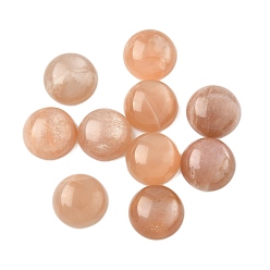 Peach Moonstone Натуральный персиковый лунный камень кабошоны, полукруглые / купольные, 11.5~12x4.5~5.5 мм