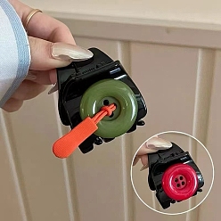 Красный Пластиковые зажимы когтя волос, заколки-кнопки для волос, аксессуары для волос для женщин и девочек, красные, 40~50 мм