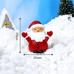 Красный Рождественские украшения из микропейзажа из смолы, Дед Мороз, красные, 37x25 мм