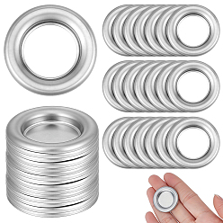 Platino 80unidades de soporte para quemador de incienso de hojalata, bandeja para conos de incienso, plano y redondo, Platino, 29x4 mm