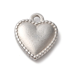 Сердце 304 подвески из нержавеющей стали, цвет нержавеющей стали, сердце, 15x13x3 мм, отверстие : 1.8 мм