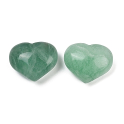 Зеленый Авантюрин Сердце натуральный зеленый флюорит пальмовые камни, тревожность исцеление карманный большой палец камень, 24.5x30~31x17 мм