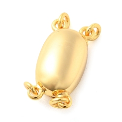 Золотой 925 застежка из стерлингового серебра, с целью перехода в кольце, овальные, 2 нитей, 4-луночное, золотые, 14.5x7x5.5 мм, отверстие : 1.4 мм