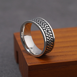Edelstahl Farbe 201 Edelstahl-Finger-Ringe für Männer, Edelstahl Farbe, 8 mm, Innendurchmesser: 18 mm