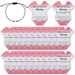 Помидор 24 шт. бумажные браслеты с напечатанным текстом, с 24шт. регулируемым плетеным полиэстеровым шнуром-браслетом, помидор, внутренний диаметр: 2-3/8~3-3/8 дюйм (6.05~8.7 см)
