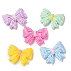 (52) Непрозрачная лаванда Непрозрачные подвески смолы, бантом, разноцветные, 20.5x26x6 мм