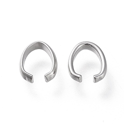 Нержавеющая Сталь Цвет Не тускнеют 304 быстроразъемные соединения из нержавеющей стали, связывающий кольца, овальные, цвет нержавеющей стали, 8x7x2 мм