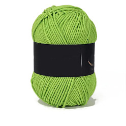 Желто-Зеленый 4 пряжа из молочного акрилового волокна для тафтинговых ковриков, пряжа амигуруми, пряжа для вязания крючком, для свитера, шапки, носков, детских одеял, желто-зеленый, 2.5 мм, около 113.74 ярдов (104 м) / моток