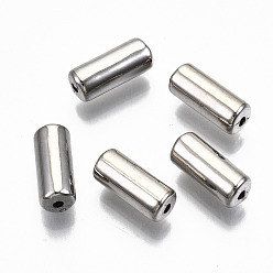 Платина CCB пластиковые шарики, колонка, платина, 10.5x4.5 мм, отверстие : 1.2 мм