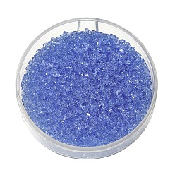 Васильковый 100шт 1 набор стеклянных бусин, треугольные бусины, алмазные бусины прозрачные заостренные бусины, васильковый, 3x3x2 мм, отверстие : 0.8 мм, о 100 шт / комплект