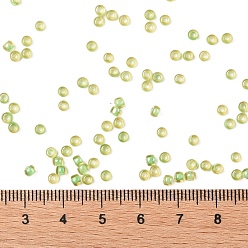 (945) Inside Color Jonquil/Mint Julep Lined TOHO Round Seed Beads, Japanese Seed Beads, (945) Inside Color Jonquil/Mint Julep Lined, 8/0, 3mm, Hole: 1mm, about 1110pcs/50g