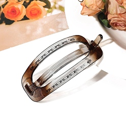 Гейнсборо Овальные пластиковые заколки для волос из ПК, аксессуары для волос для женщин и девочек, светло-серые, 120x50 мм