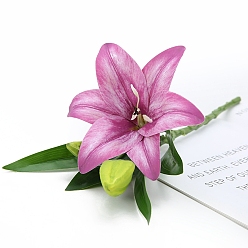 Сливовый Искусственная кожа искусственная лилия, для свадебного прохода центральные столовые конфетти вечерние сувениры украшения дома, слива, 410 мм