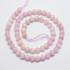 Kunzite Natural Kunzite Beads Strands, Spodumene Beads, Round, 6mm, Hole: 1mm, about 60pcs/strand, 15.7 inch