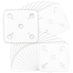 Прозрачный Акриловые ткацкие станки плетение диск, инструмент для вязания спицами и крючком, прозрачные, 4.6x4.65x0.14 см, отверстие : 5.7 мм