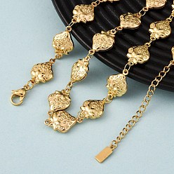 Золотой 304 Женские ожерелья из нержавеющей стали с клубничными звеньями, золотые, 18.03 дюйм (45.8 см)