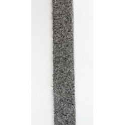 Gray Korean Faux Suede Cord, Faux Suede Lace, with PU Leather, Gray, 3x1.5mm, about 100yards/roll(300 feet/roll)