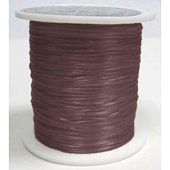Saddle Brown Flat Elastic Crystal String, Elastic Beading Thread, for Stretch Bracelet Making, Dyed, Saddle Brown, 0.8mm, about 65.61 yards(60m)/roll