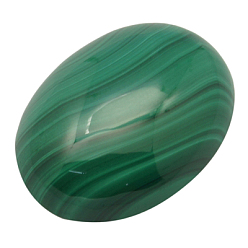 Green Natural Malachite Cabochons, Grade A, Oval, Green, Size: about 18mm wide, 25mm long, 5mm thick