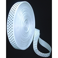 Blanco Punto de polca de la cinta del grosgrain cinta, blanco, 5/8 pulgada (16 mm), 50 yardas / rollo (45.72 m / rollo)