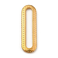 Golden 304 Stainless Steel Linking Rings, Hammered, Oval, Golden, 25x7.5x2mm, Inner Diameter: 21x3mm
