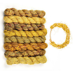 (932FM) Темно-синий аква-матовый с подкладкой Непальский шнур из чистого шелка, круглые, темно-золотистые, 1~3 мм, около 65.62 ярдов (60 м) / пачка