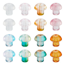 (52) Непрозрачная лаванда 96 шт 8 цвета прозрачные стеклянные бусины, гриб, разноцветные, 13.5x13.5 мм, отверстие : 1.6 мм, 12 шт / цвет