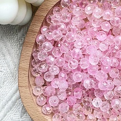 Бледно-Розовый Lampwork бисер, граненые, круглые, розовый жемчуг, 8 мм, 30 шт / комплект