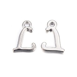 Letter L Подвески из платины, стойки покрытие, без кадмия и без свинца, letter.l, 13x8x2 мм, отверстие : 1.5 мм
