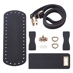 (52) Непрозрачная лаванда Вязаная сумка из искусственной кожи, с сумкой из искусственной кожи, погон, поворотный замок, откидная крышка, пряжки, разноцветные, 240x82x4.5 мм