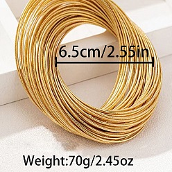 Золотой Многослойные браслеты из железного сплава, золотые, внутренний диаметр: 2-1/2 дюйм (6.5 см)