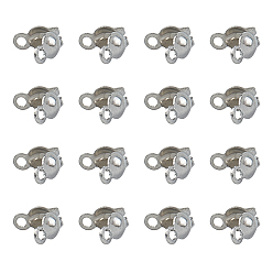 Нержавеющая Сталь Цвет 304 из нержавеющей стали советы шарик, Калотте заканчивается, крышка раскладушки, цвет нержавеющей стали, 5x3x2 мм, отверстие : 1 мм, 300 шт